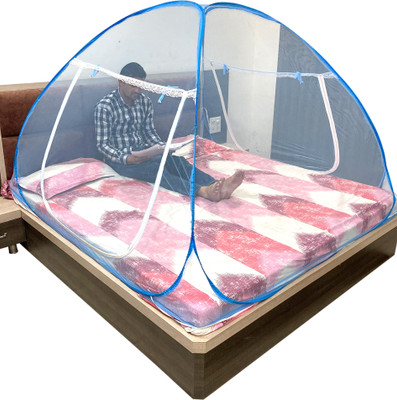 SIFRA Polyester Adults Washable Premium Blue_MS_284 Mosquito Net(D BLUE, Tent)