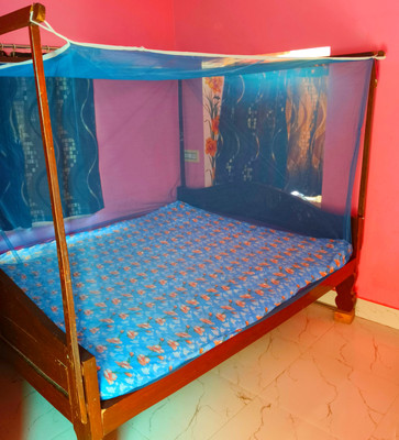 Masari Fibre Adults Washable Mono_Diamond 6*7 Mosquito Net(Blue, Bed Box)
