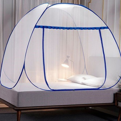 EVETIS Polyester Adults Washable NEW Double Bed (Portable) Mosquito Net Mosquito Net(NEW BLUE 04 VR, Tent)