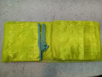BRISHTI CREATION Polyester Adults Washable BR115 Mosquito Net(LemonGreen, Bed Box)