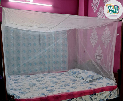 CoverCraze Cotton Adults Washable INSECT AND MOSQUITO PROTECTION NET Mosquito Net(White, Tent)