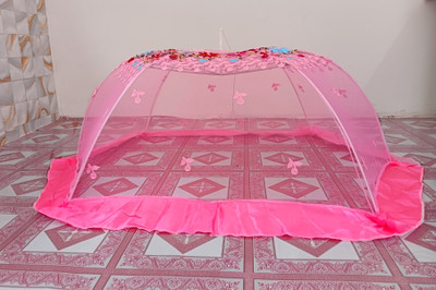 SKOFFICIAL Fibre Kids Washable Baby_ mosquito net and super quality mosquito net for me Mosquito Net(Pink, Tent)