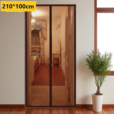 Aditya Polyester Adults Washable Auto-Closing Magnetic Door Mosquito Net_a252 Mosquito Net(Black, Frame Hung)