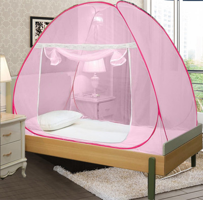 didhiti Polyester Kids Washable PINK-KK-CCC machhardani with stand high quality mosquito net mosquito net round Mosquito Net(Pink, Rani, Gulabi, Peenk, pinq, Tent)
