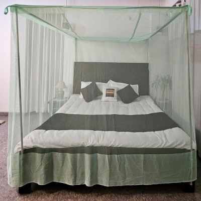 TOKO FASHION HDPE - High Density Poly Ethylene Adults Washable E-DOU-BED-MOS-4 Mosquito Net(Green, Tent)