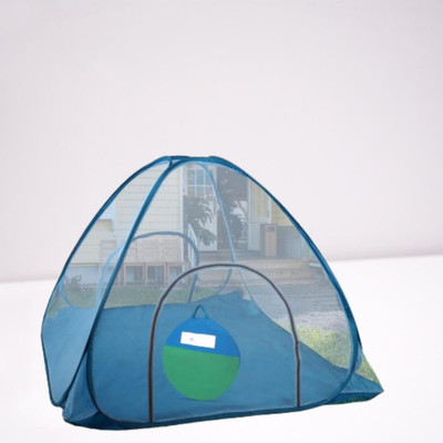 Rsmosquito Polyester Adults Washable Foldable_Blue net_A1 Mosquito Net(Blue, Bed Box)