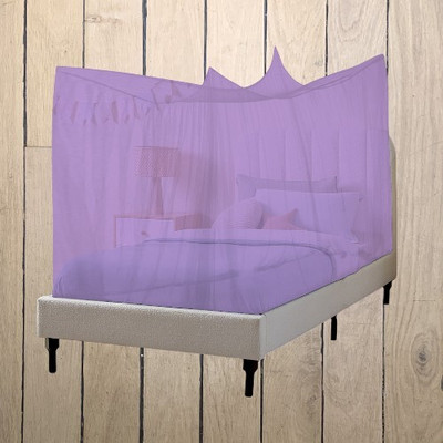 Nissi Polyester Adults Washable Dobule Bed Polyster Mosquito Net 4 x 6.5ft For Adults A085 Mosquito Net(Purple, Tent)