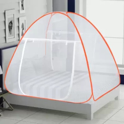 SILVER SHINE Polyester Adults Washable Double Bed Mosquito Net(Multicolor, Tent)