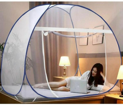 Fozii Enterprises Polyester Adults Washable FFMN-1203AB Mosquito Net(Blue, Tent)