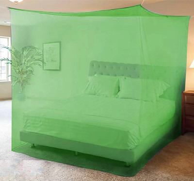 Mehon Craft Nylon Adults Washable DBL 01 Mosquito Net(Green, Bed Box)