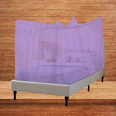 Nissi Polyester Adults Washable Dobule Bed Polyster Mosquito Net 4 x 6.5ft For Adults A094 Mosquito Net(Purple, Tent)