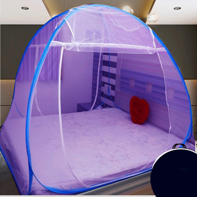 Radhe Polyester Adults Washable PURPLE mosquito net double bed Mosquito Net(Purple, Tent)