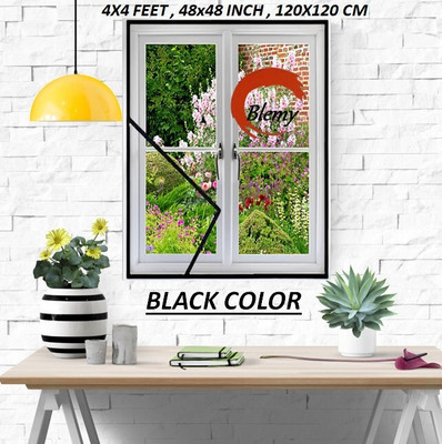 BLEMY HDPE - High Density Poly Ethylene Adults Washable 4X4 BLACK-NHJ Mosquito Net(4X4 BLACK, Frame Hung)