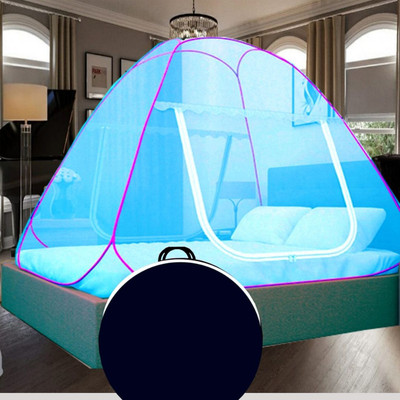 hari Polyester Adults Washable H16 SKY BLUE machardani for bed Mosquito Net(SKY BLUE, Tent)
