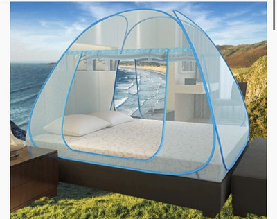 THENR Nylon Adults Washable NR_mosquito_blue_0983n Mosquito Net(Light Blue, Tent)