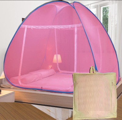 KHANJAN FASHION FAB Polyester Adults Washable PINK machhardani lagane wala danda mosquito net in cotton machardani laddu gopa Mosquito Net(Pink, Rani, Gulabi, Peenk, pinq, Tent)