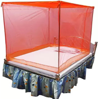 Bunai Polyester Adults Washable High Quality Single Bed to protect Various Insects Mosquito Net(Red, Tent)