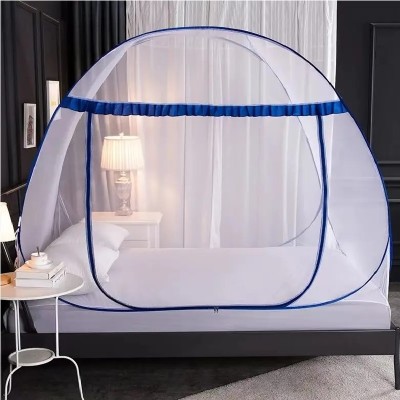 SIFRA Polyester Adults Washable BLUEOUTER-WHITENET-DOUBLEBED_20 Mosquito Net(White, Tent)