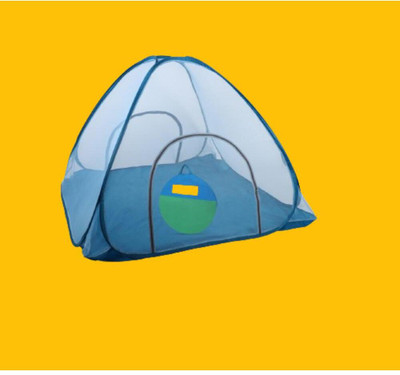 Rsmosquito Polyester Adults Washable Foldable_Blue net_A1 Mosquito Net(Blue, Bed Box)