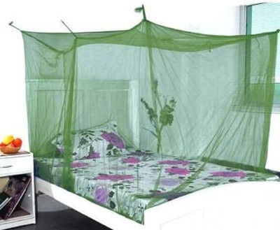 Roxmac Polyester Adults Washable DOUBLE BED POLYCOTTON 6*6 FEET SIZE MOSQUITO, MACHARDANI FOR DOUBLE BED. Mosquito Net(Green, Bed Box)