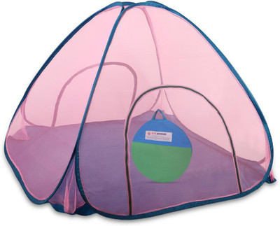 Rsmosquito Polyester Adults Washable Foldable_Pink net_A1 Mosquito Net(Pink, Bed Box)