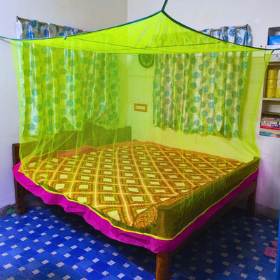 SR ENTERPRISE HDPE - High Density Poly Ethylene Adults Washable SR MONO GREEN MOSQUITO NET Mosquito Net(Green, Bed Box)