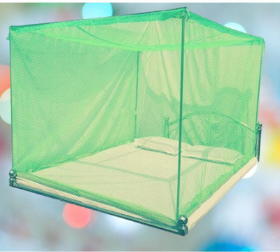 FABRICNET HDPE - High Density Poly Ethylene Adults Washable 5SMNT18 Mosquito Net(Green, Bed Box)