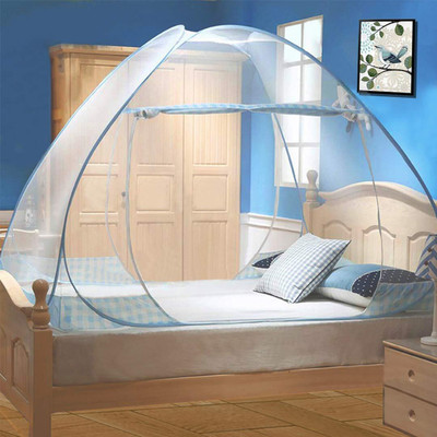 SIFRA Polyester Adults Washable Premium Mosquito Net With Heavy Bag / Double Bed Mosquito Net Mosquito Net(Blue, Tent)