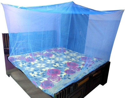 KHODALE Polyester Adults Washable NEW-The_RK_SB_D_BL_043 Mosquito Net(Blue, Bed Box)