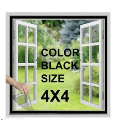 lkg enterprises Polyester Adults Washable LKG 4*4 BLACK WIN NET Mosquito Net(Brown, Frame Hung)