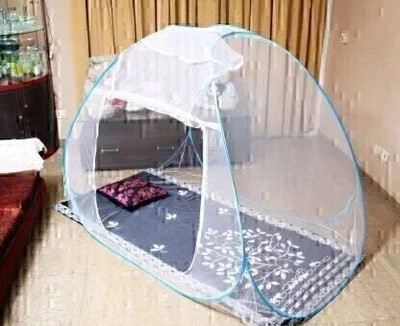 ALFEN Nylon Adults Washable Single Bed Mosquito Net(Blue, Tent)