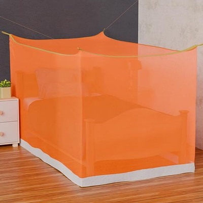 Fashionon Nylon Adults Washable FSN-MOSQUITO-NET Mosquito Net(Orange, Ceiling Hung)