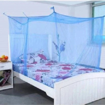 AARTI mosquito net single bed HDPE - High Density Poly Ethylene Washable Adults Mosquito Net(Blue, Bed Box)
