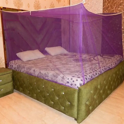 BAPASITARAM Polyester Adults Washable BAPA-SB_D_PL_021 Mosquito Net(Purple, Bed Box)