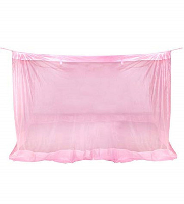 BAPASITARAM Polyester Adults Washable BAPA-The_RK_SB_D_PK_030 Mosquito Net(Pink, Bed Box)