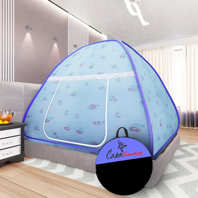 CASA FURNISHING Polyester Adults MN-51-D-BLUE A Mosquito Net(P-BLUE, Tent)
