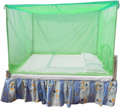Mehon Craft HDPE - High Density Poly Ethylene Adults Washable Mosquito Net For Double Bed Machardani Net (Size 6x7-ft) Mosquito Net(Green, Bed Box)