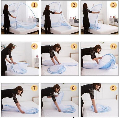 BELSODINE Nylon Adults Washable NEWMOSQUITO NETN165 H165 Mosquito Net(Blue, Tent)