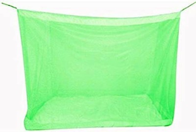 buyagain Cotton Adults Washable Green Mosquito Net for Single Bed Polycotton - Size: 3X6 Ft - for, Baby, Bed, Room, Adults, Family - Mosquito Protection Net for Baby Mosquito Net(Green, Bed Box)