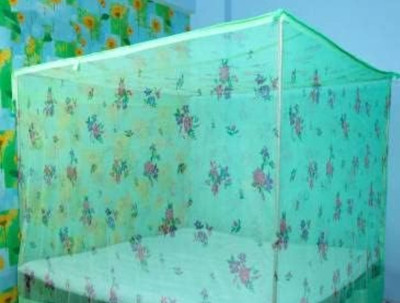 MMSUPER Cotton Adults Washable A_Print 05 Mosquito Net(Green, Bed Box)