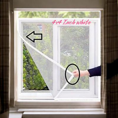 ZIMBLE Fibre Adults Washable Windows Mosquito Net, Insect Net Frame/120 GSM Highly Durable and safe Mosquito Net(4X4 WHITE, Frame Hung)