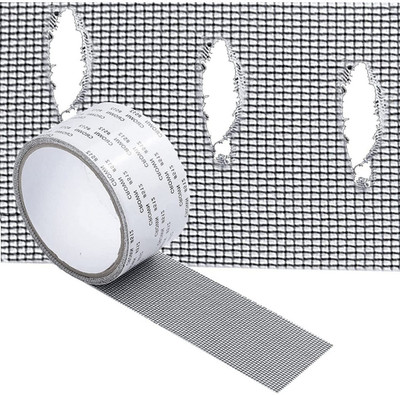 HM EVOTEK Anti-Mosquito 3 Layer Tape Strong Adhesive Window Screen Repair Kit Tape (Manual)(Set of 1, Grey)