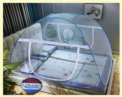 Alayla Polyester Adults Washable Double Bed Mosquito Net Polyester White King Size Macchar Dani Pack Of 1 Mosquito Net(White, Tent)