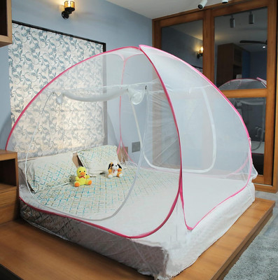 BELSODINE Polyester Adults Washable NEWMOSQUITO NETN46 H46 Mosquito Net(Pink, Tent)