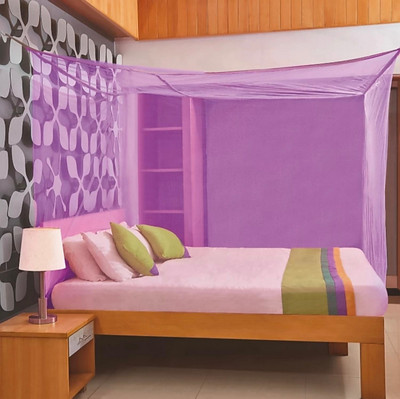 BAPASITARAM Polyester Adults Washable BAPA-The_RK_SB_D_PL_031 Mosquito Net(Purpal, Bed Box)