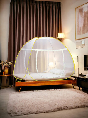 Fozii Enterprises Polyester Adults Washable Fozi08uFoziMN-1416AB Mosquito Net(Yellow, Tent)