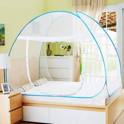 Flipkart SmartBuy Polyester Adults Washable MN-P-K-D-SB C Mosquito Net(SKY BLUE, Tent)