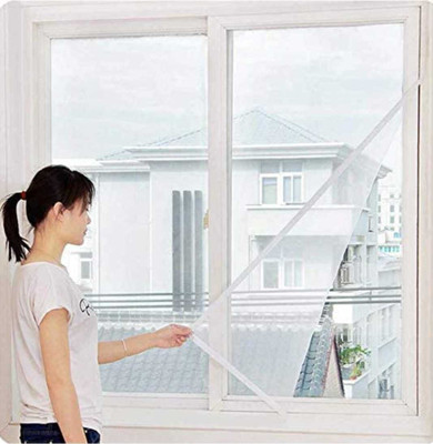 Divyanshi Polyester Adults Washable WINDOW MOSQUITO NET WHITE 3X4 Mosquito Net(White, Frame Hung)
