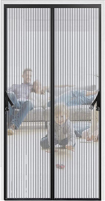 KARP Door Mosquito net with Magnet Polyester Washable Adults Mosquito Net(Black, Frame Hung)