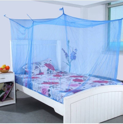 BAPASITARAM Polyester Adults Washable BAPA-The_RK_SB_D_BL_020 Mosquito Net(Blue, Bed Box)